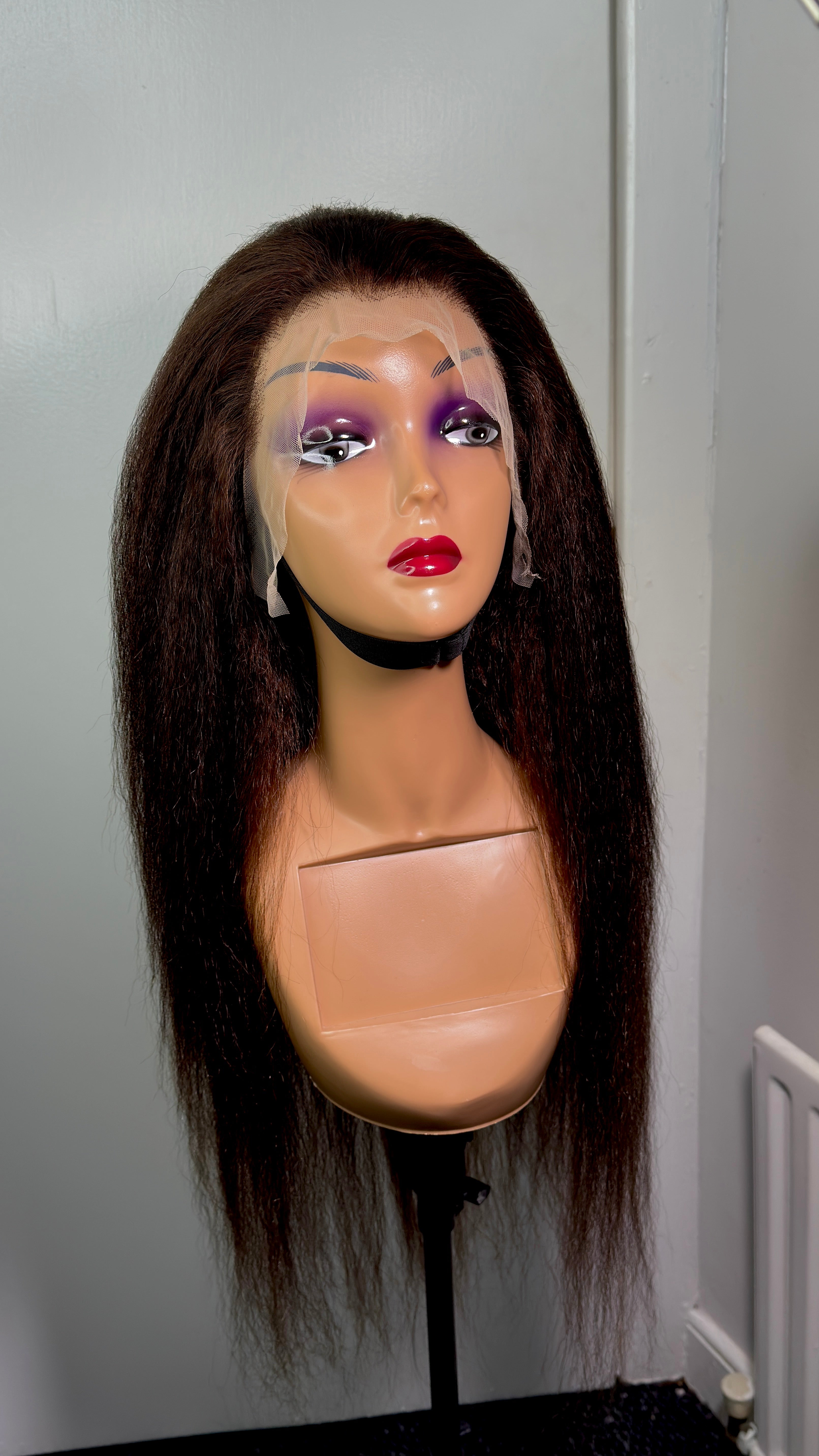 30 inches yarki brown color with frontal