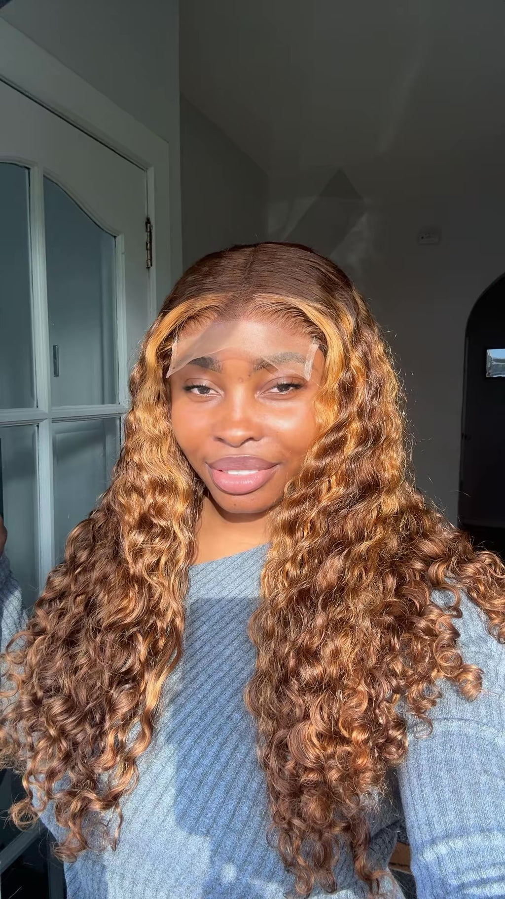 24” SDD water curls with 5by5 closure