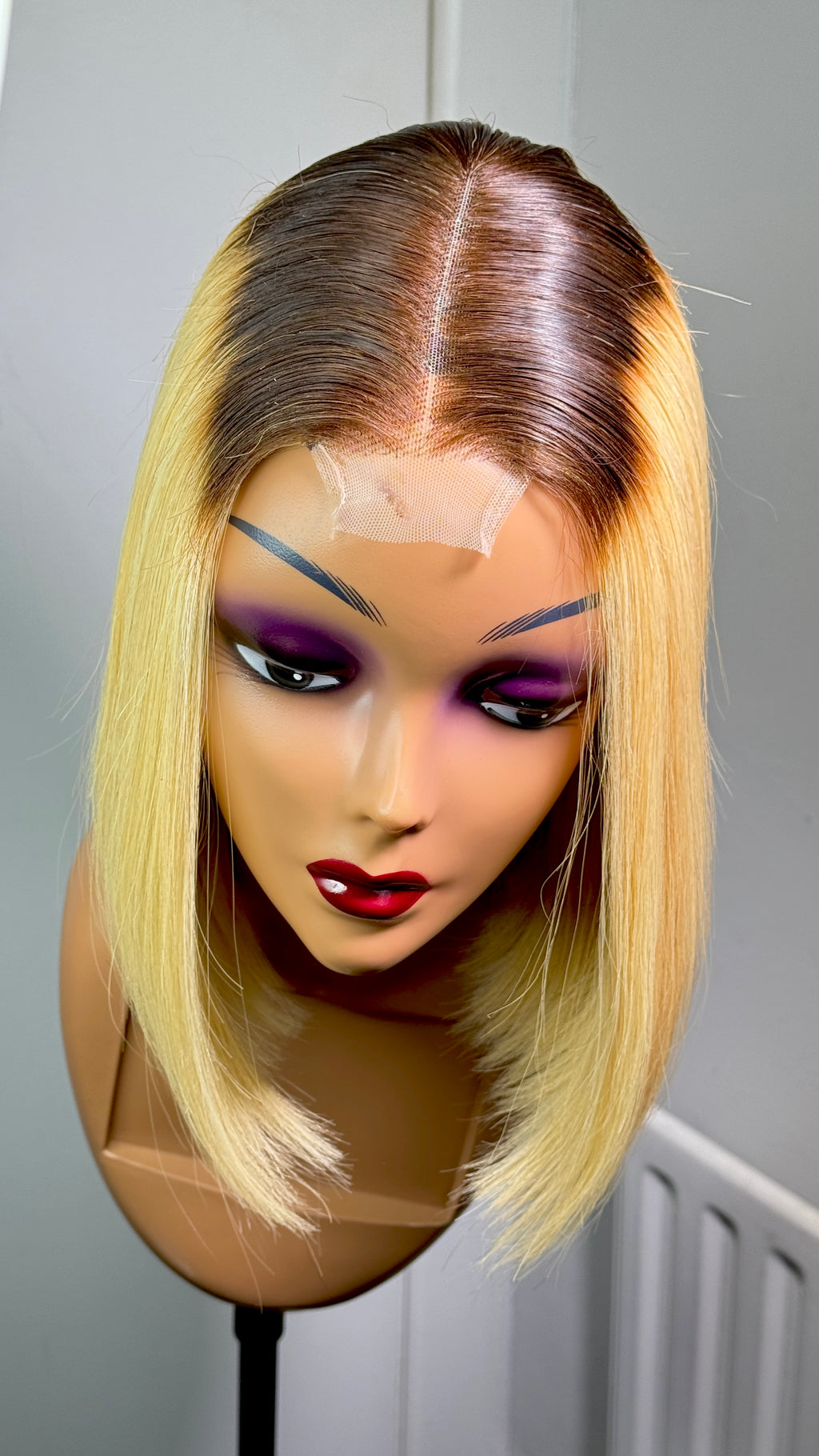 12 inches blonde bob