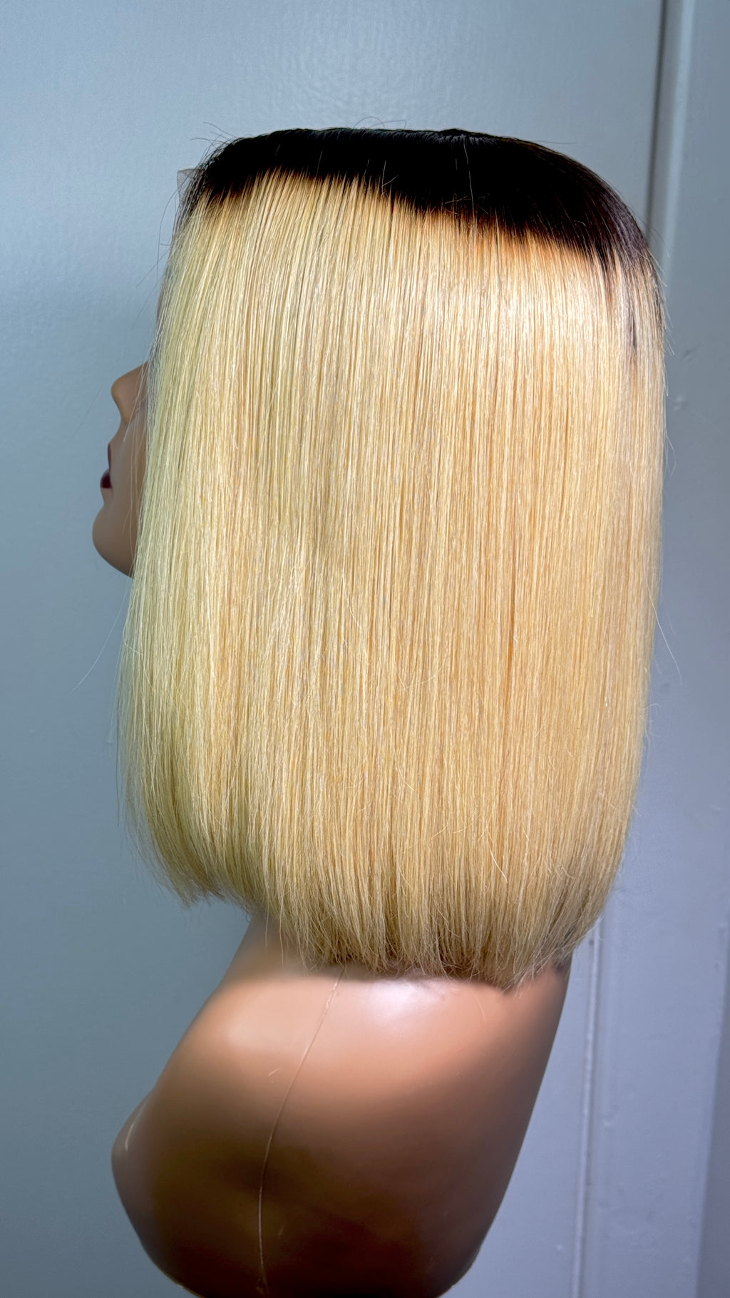 12 inches blonde bob