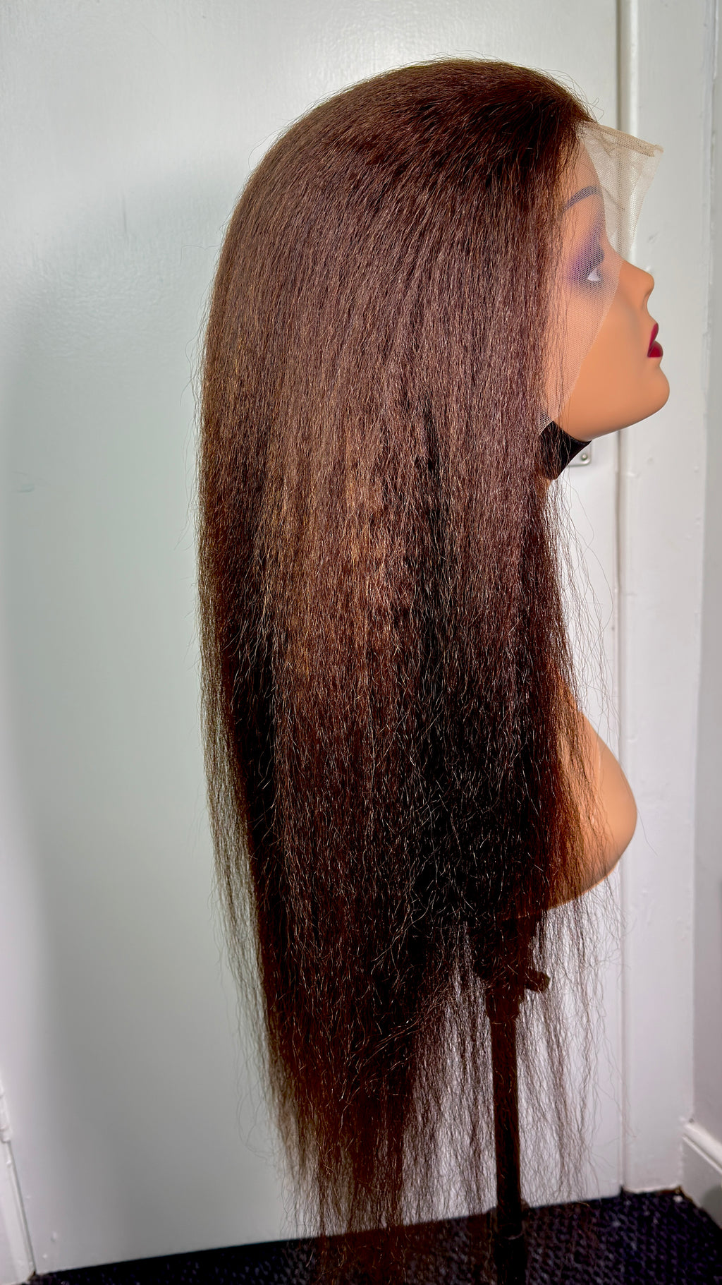 30 inches yarki brown color with frontal