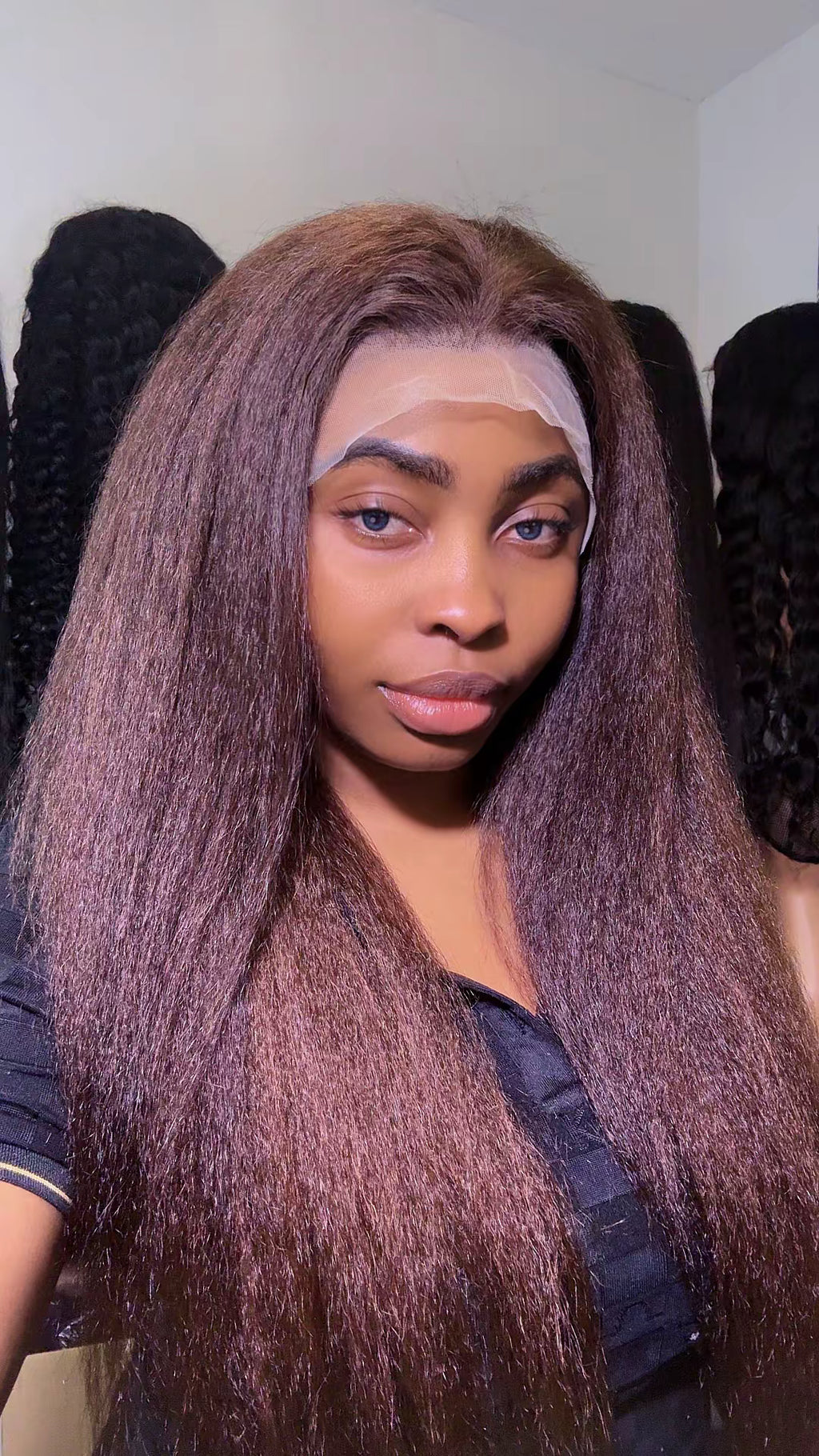30 inches yarki brown color with frontal