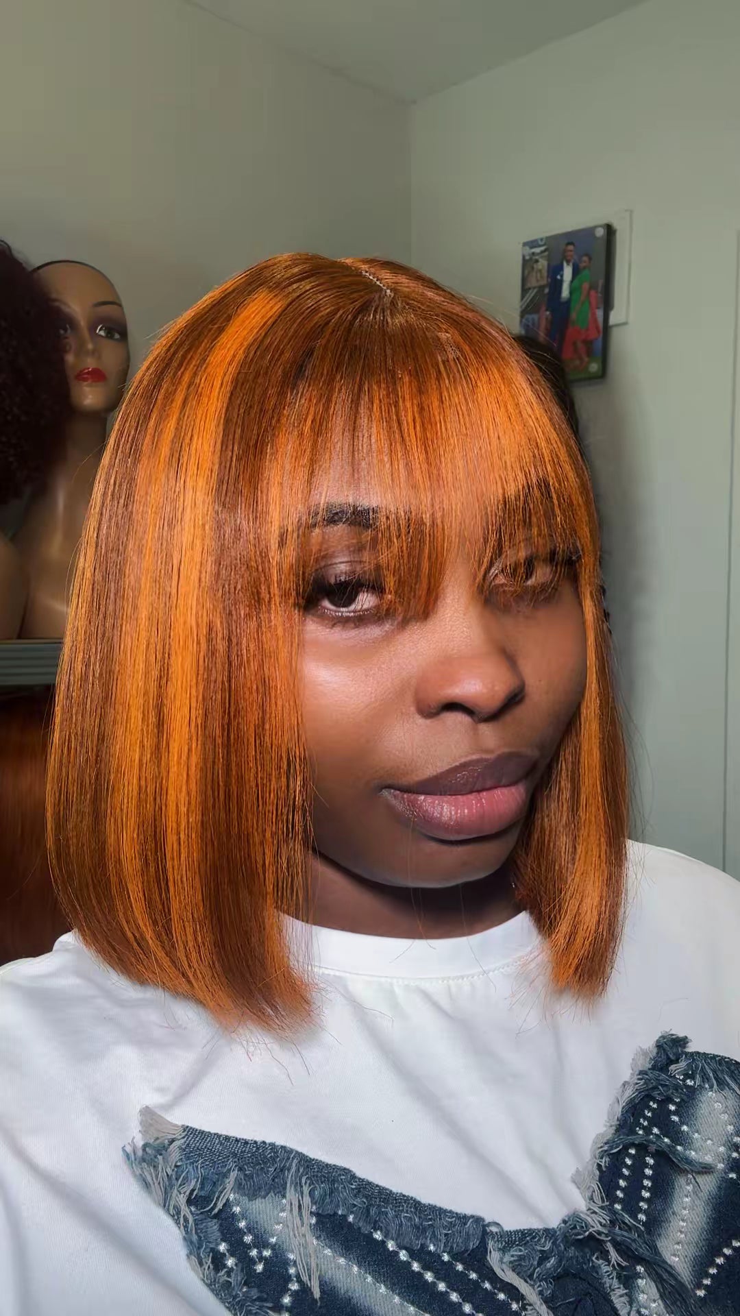 10 inches sdd bob with fringe