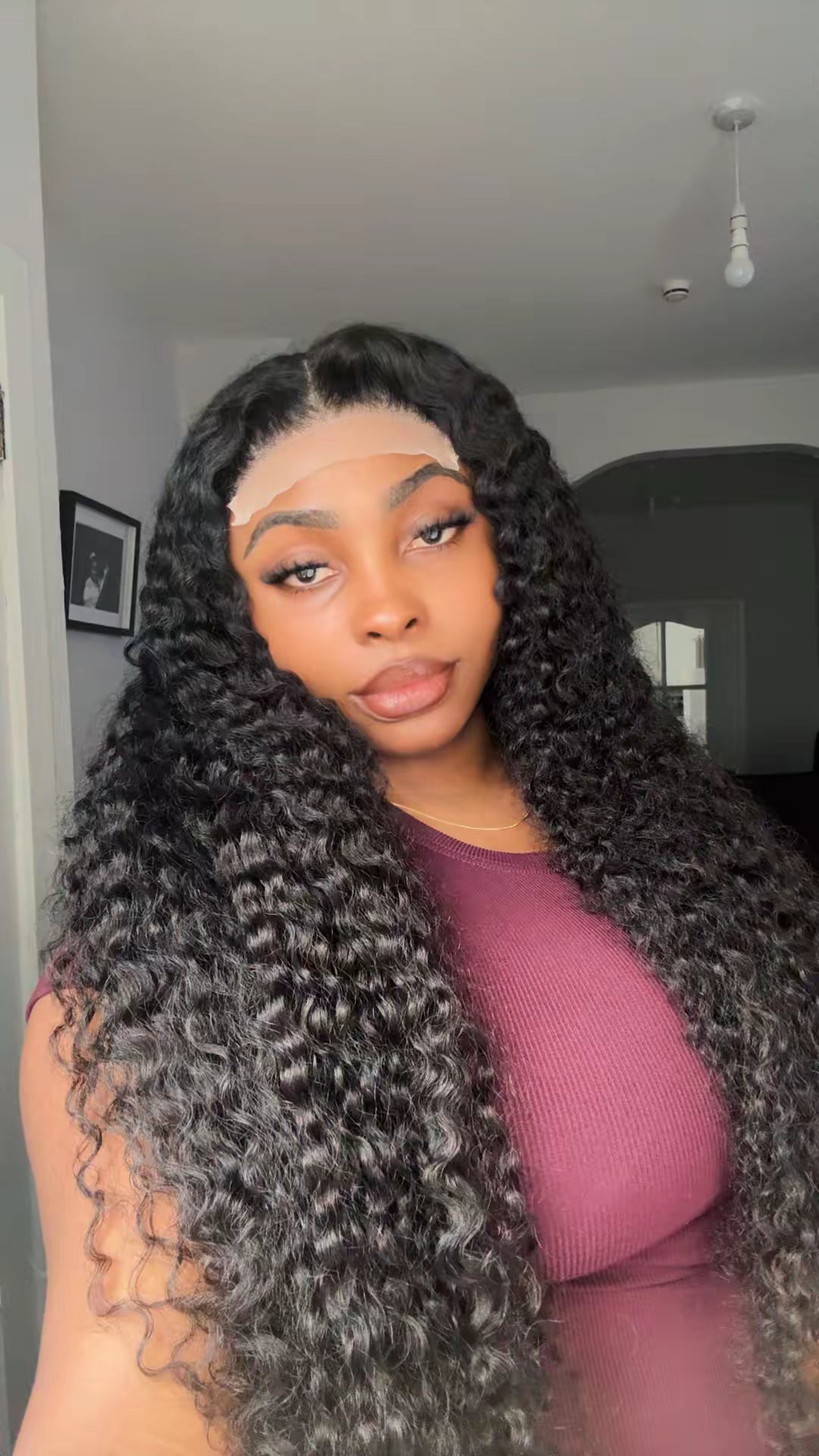 34 inches high quality water curls with 5by5