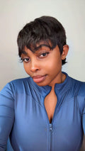 Hand made pixie cut glueless