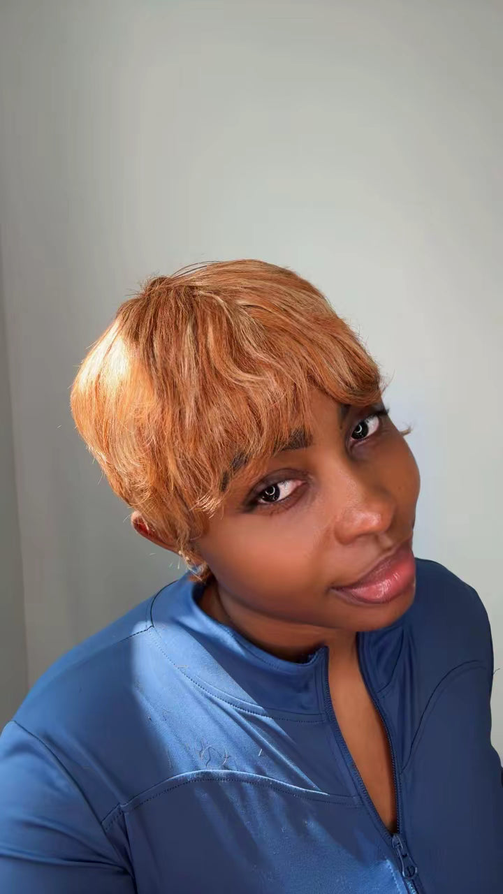 Hand made pixie cut glueless