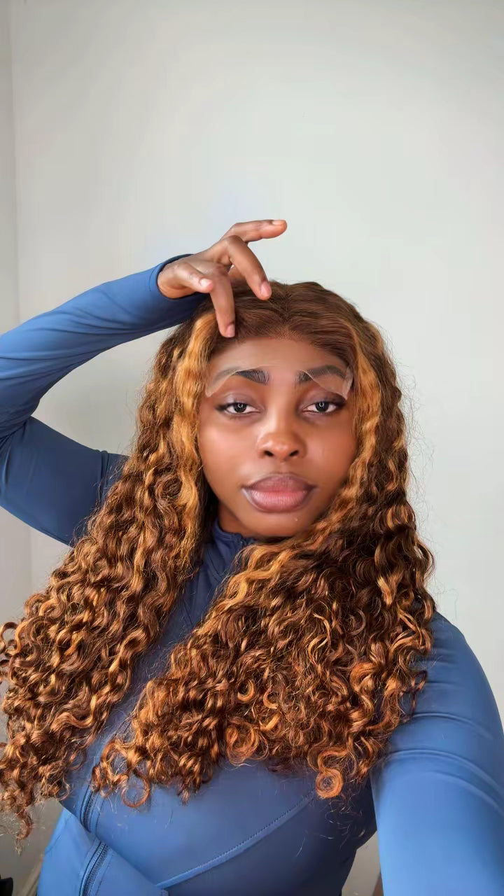 24” SDD water curls with 5by5 closure