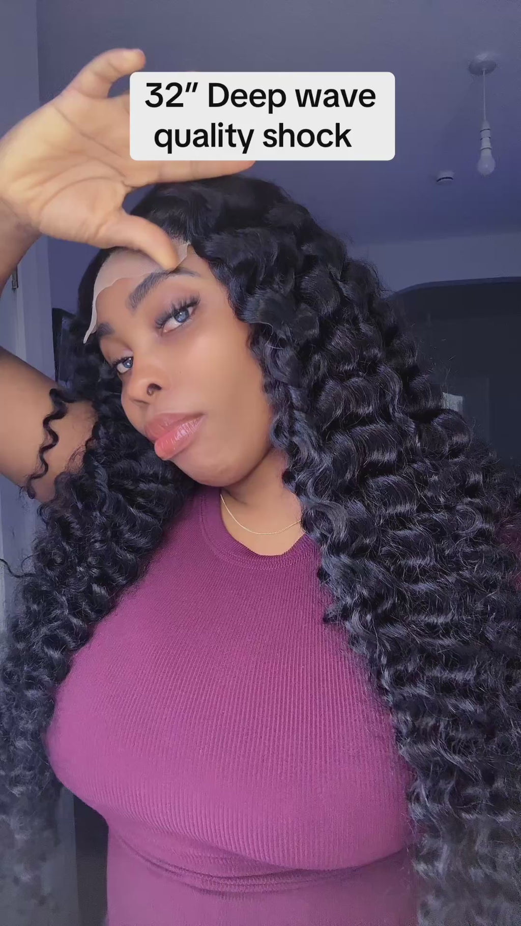 32 inches high quality deep wave with 5by5 closure