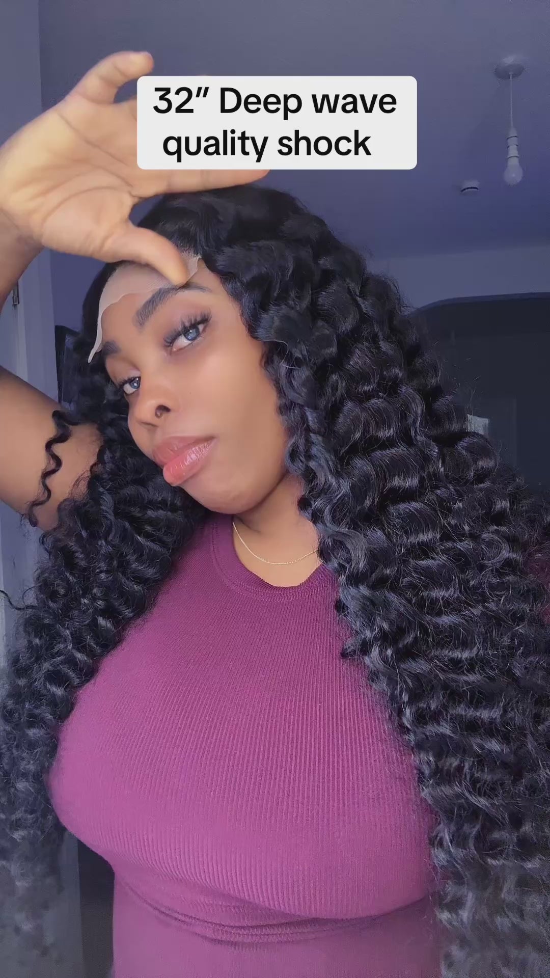 32 inches high quality deep wave with 5by5 closure