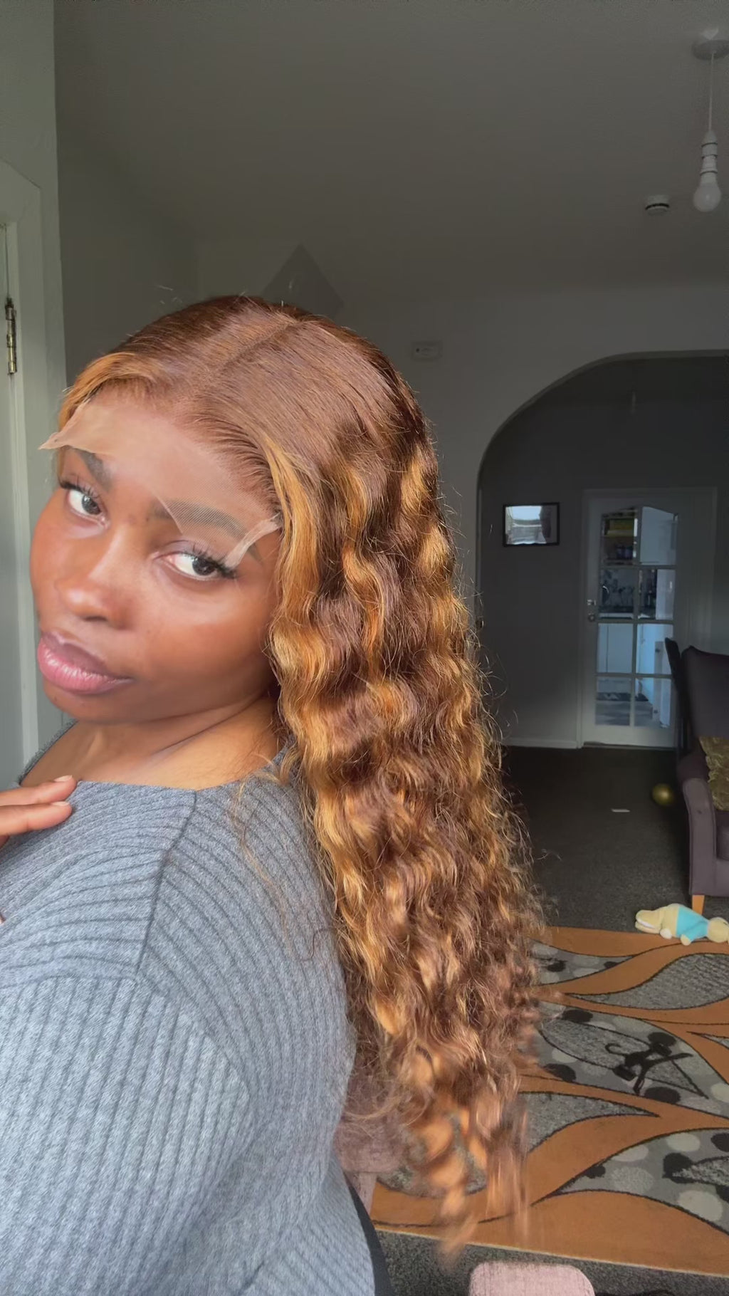24” SDD water curls with 5by5 closure