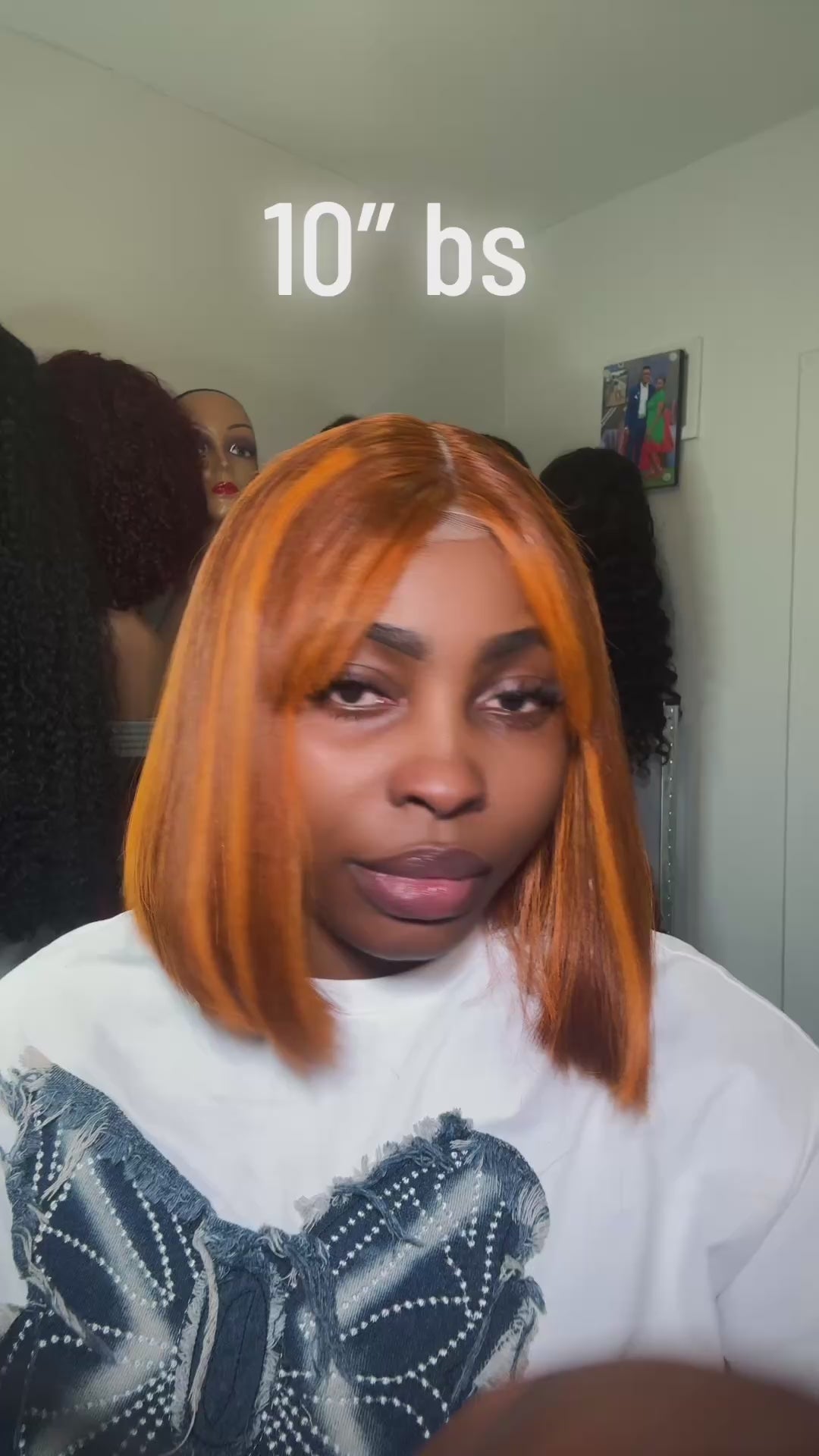 10 inches sdd bob with fringe
