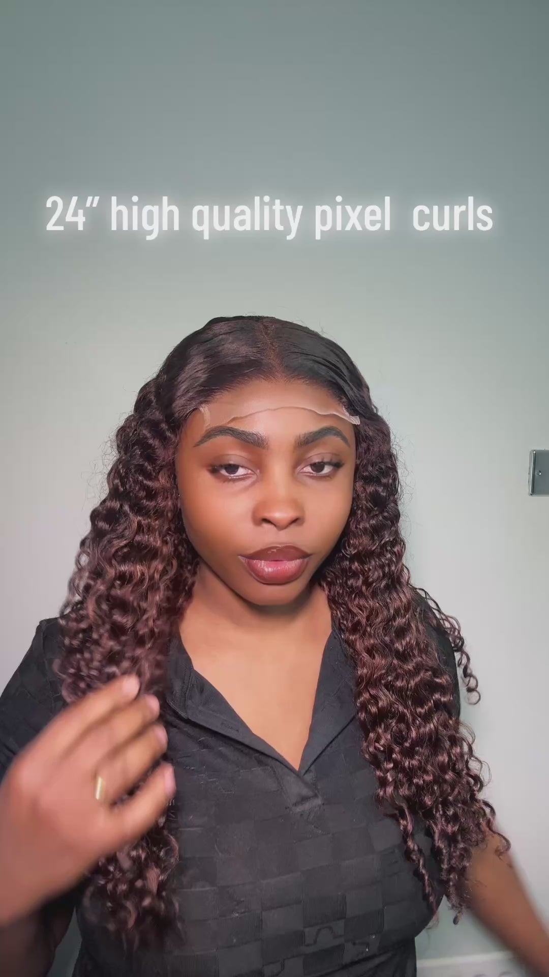 24 inches high quality pixel curls with 5by5 closure