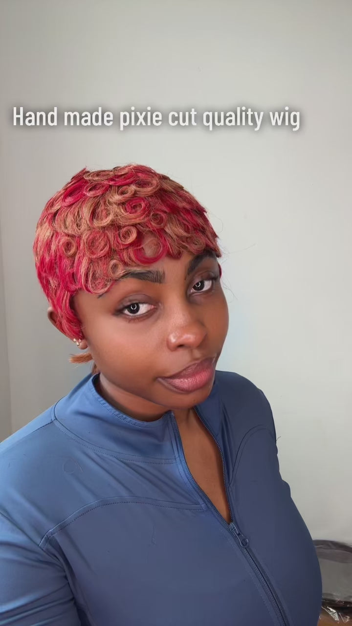 Hand made pixie cut